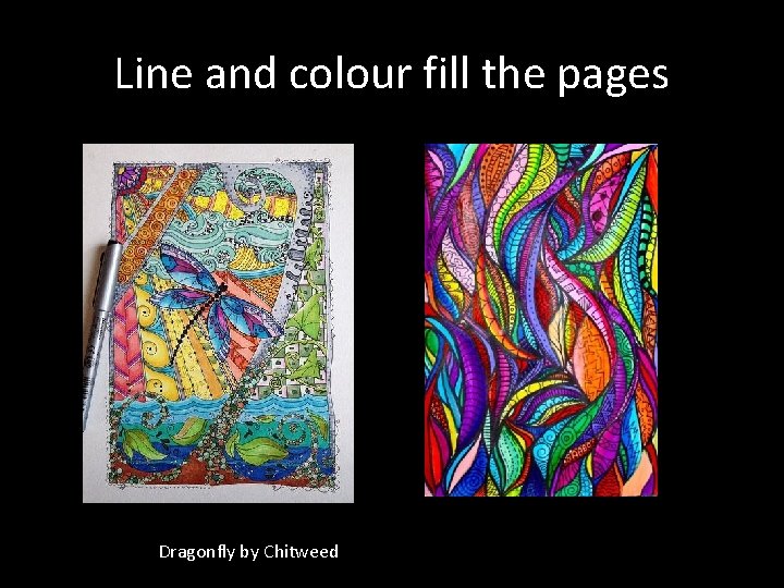Line and colour fill the pages Dragonfly by Chitweed 