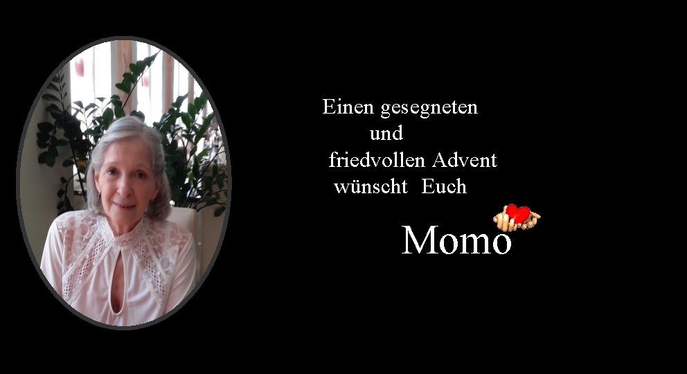 Einen gesegneten und friedvollen Advent wünscht Euch Momo 