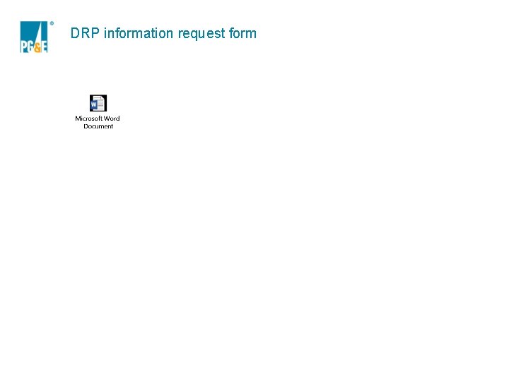 DRP information request form 