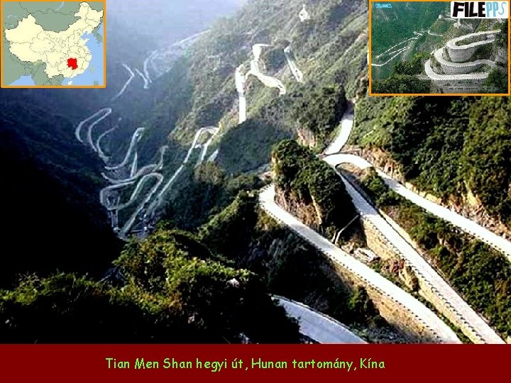 Tian Men Shan hegyi út, Hunan tartomány, Kína 