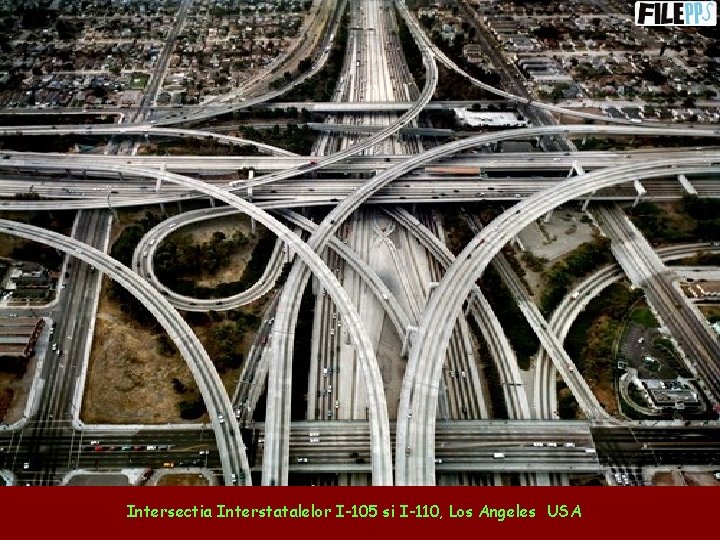 Intersectia Interstatalelor I-105 si I-110, Los Angeles USA 