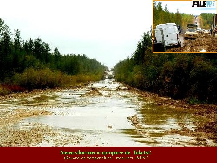 Sosea siberiana in apropiere de Iakuts. K (Record de temperatura - masurat: -64 ºC)