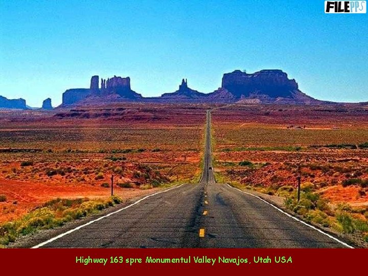 Highway 163 spre Monumentul Valley Navajos, Utah USA 