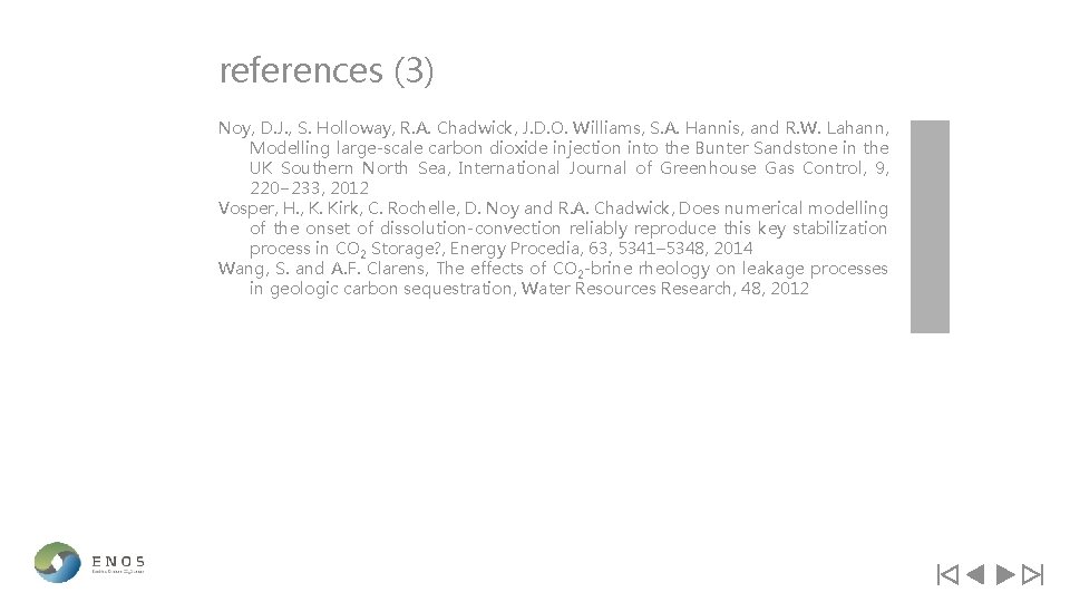 references (3) Noy, D. J. , S. Holloway, R. A. Chadwick, J. D. O.