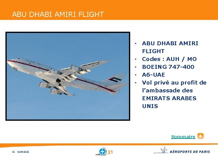 ABU DHABI AMIRI FLIGHT • ABU DHABI AMIRI FLIGHT • Codes : AUH /