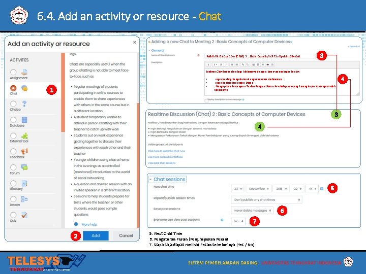 6. 4. Add an activity or resource - Chat Realtme Discuccion (Chat) 2 :