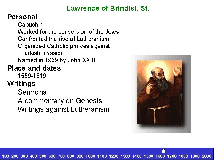 Lawrence of Brindisi, St. Personal Capuchin Worked for the conversion of the Jews Confronted
