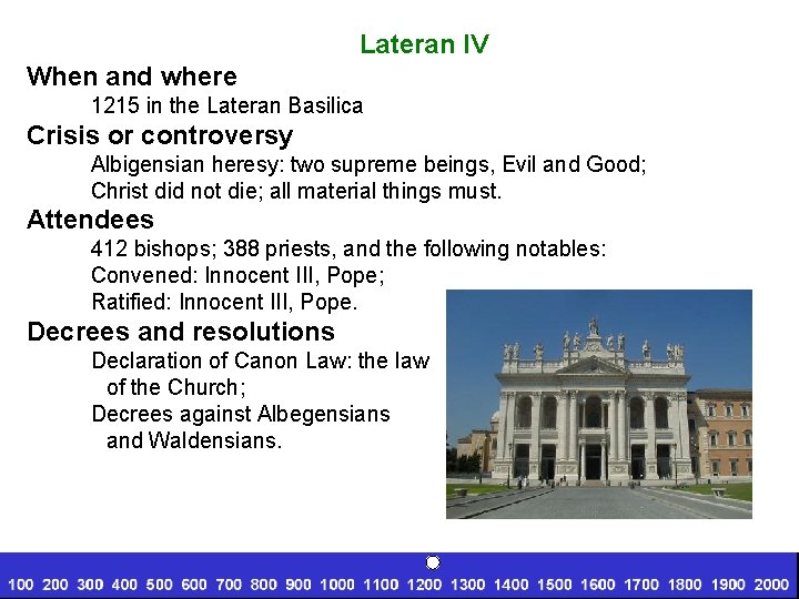 Lateran IV When and where 1215 in the Lateran Basilica Crisis or controversy Albigensian