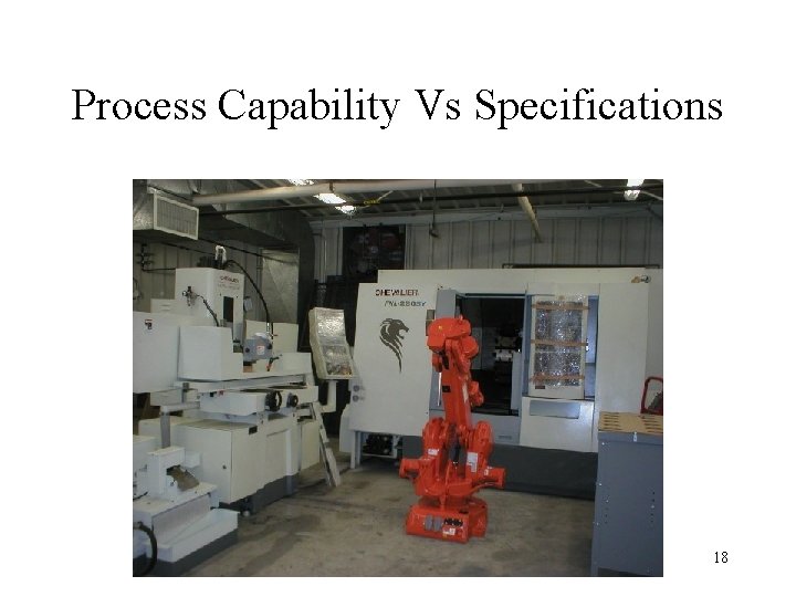 Process Capability Vs Specifications 18 Process Capability Vs Specifications 18