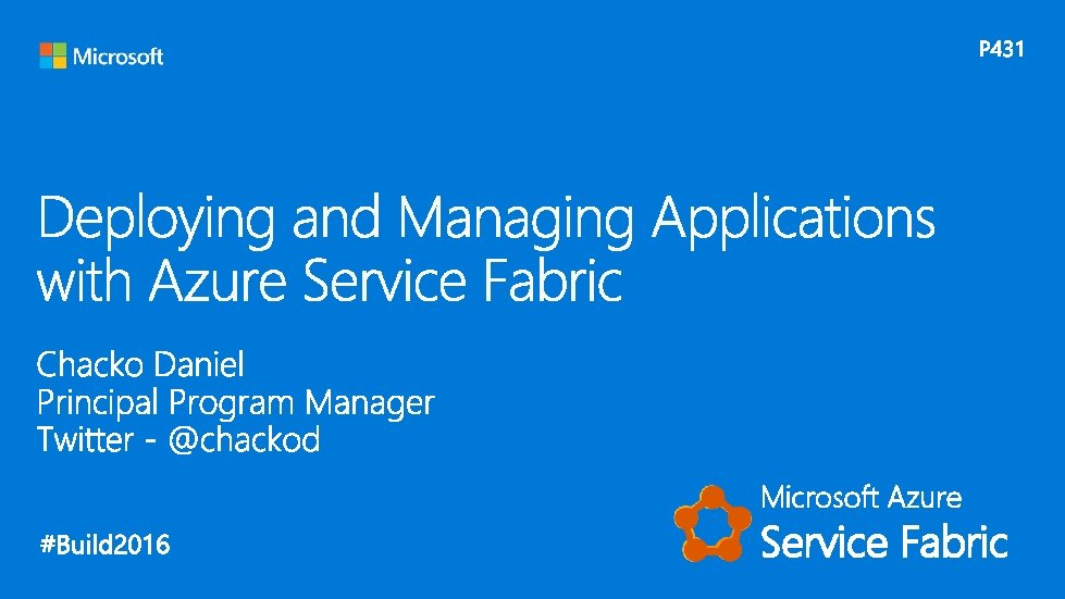 Microsoft Azure Service Fabric 