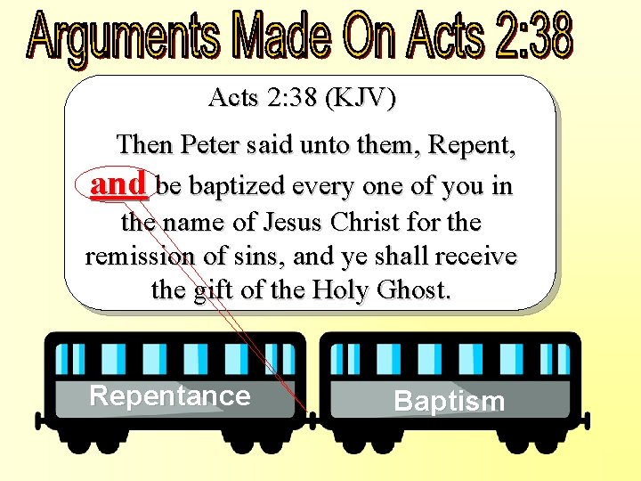 Acts 2: 38 (KJV) Then Peter said unto them, Repent, and be baptized every