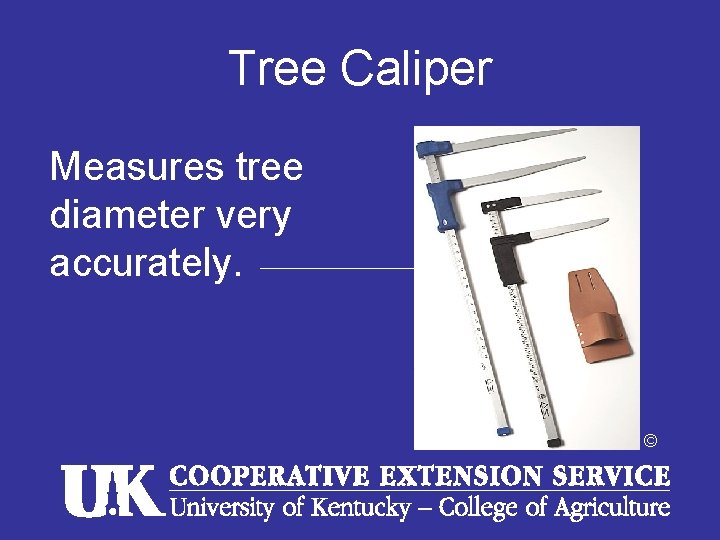 Tree Caliper Measures tree diameter very accurately. © 