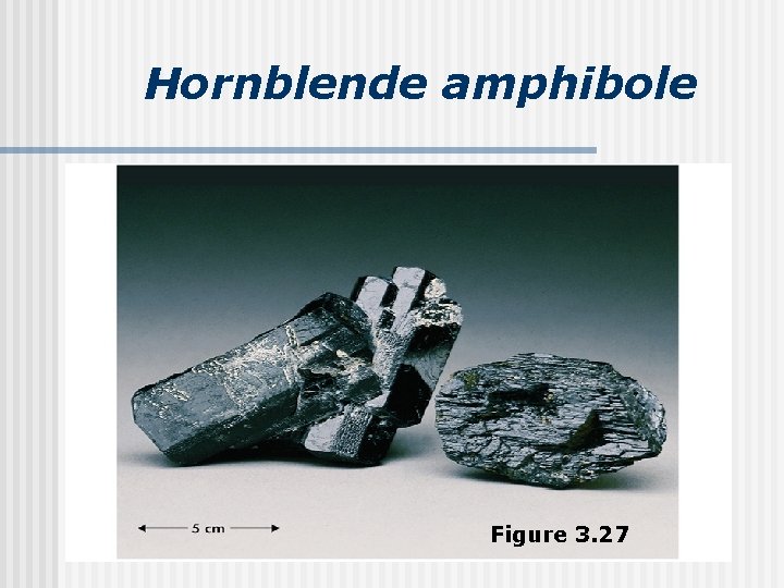 Hornblende amphibole Figure 3. 27 