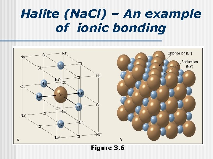 Halite (Na. Cl) – An example of ionic bonding Figure 3. 6 