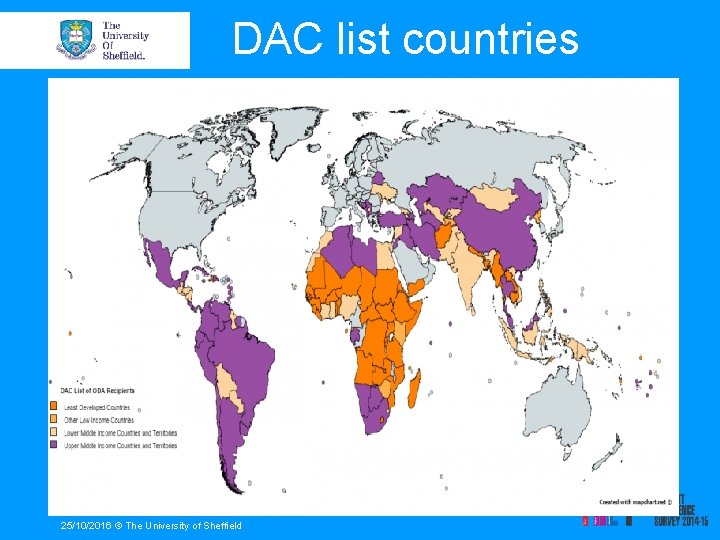DAC list countries 25/10/2016 © The University of Sheffield 