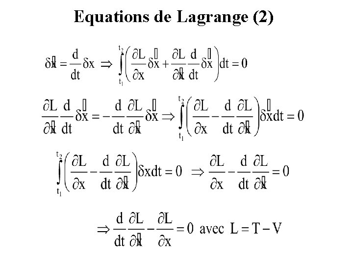 Equations de Lagrange (2) 