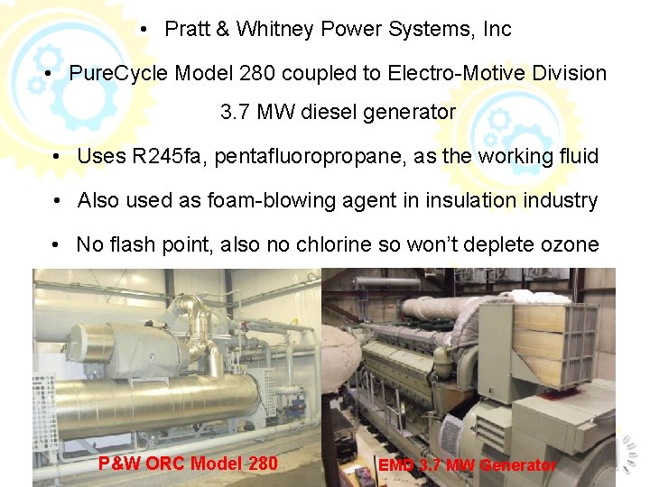  • Pratt & Whitney Power Systems, Inc • Pure. Cycle Model 280 coupled