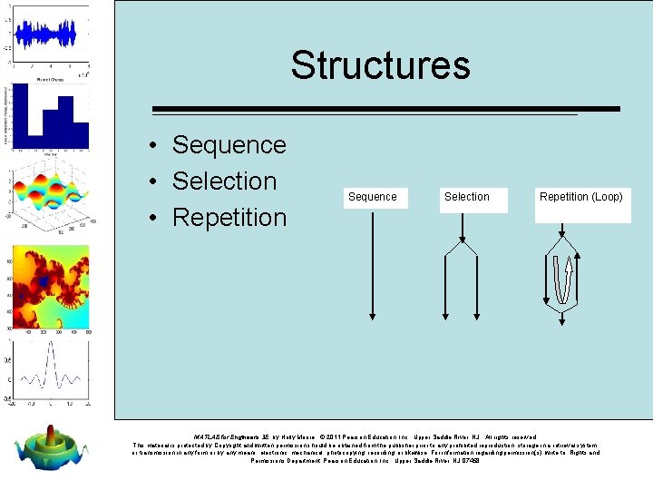 Structures • Sequence • Selection • Repetition Sequence Selection Repetition (Loop) MATLAB for Engineers