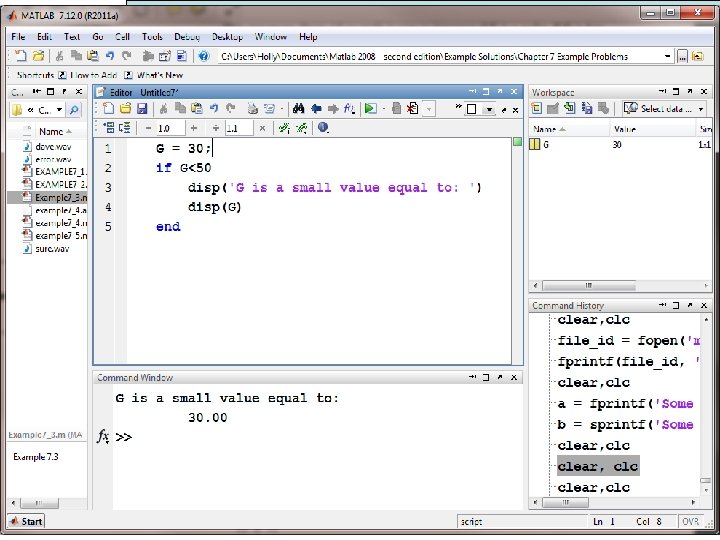 MATLAB for Engineers 3 E, by Holly Moore. © 2011 Pearson Education, Inc. ,