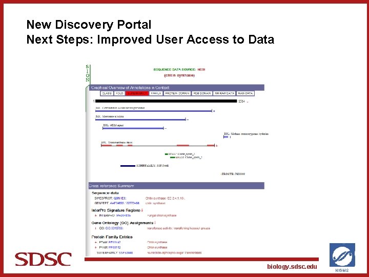 New Discovery Portal Next Steps: Improved User Access to Data SAN DIEGO SUPERCOMPUTER CENTER