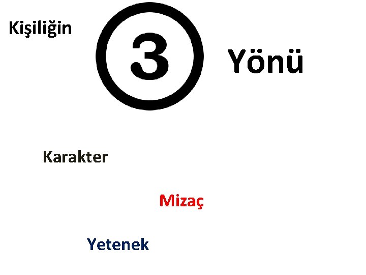 Kişiliğin Yönü Karakter Mizaç Yetenek 