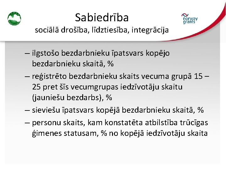 Sabiedrība sociālā drošība, līdztiesība, integrācija – ilgstošo bezdarbnieku īpatsvars kopējo bezdarbnieku skaitā, % –