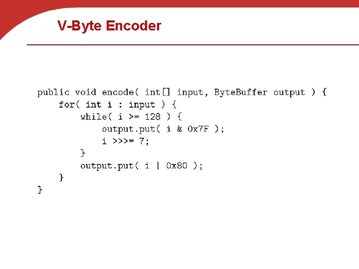 V-Byte Encoder 