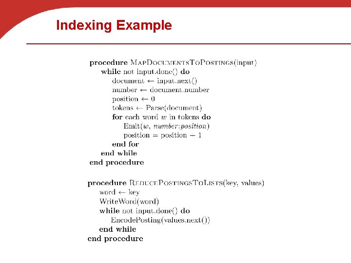 Indexing Example 