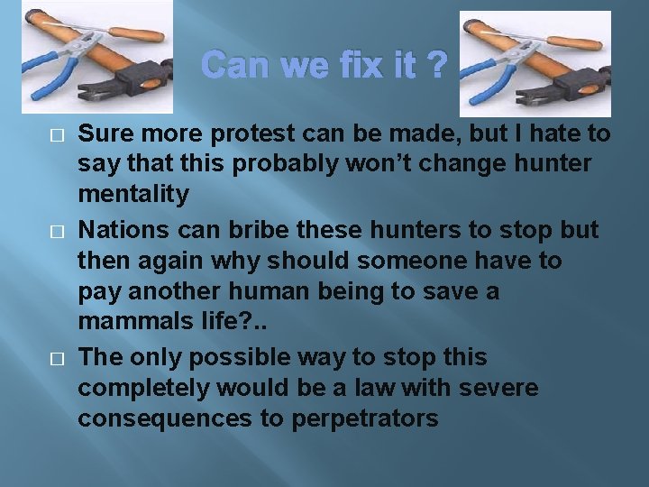 Can we fix it ? � � � Sure more protest can be made,