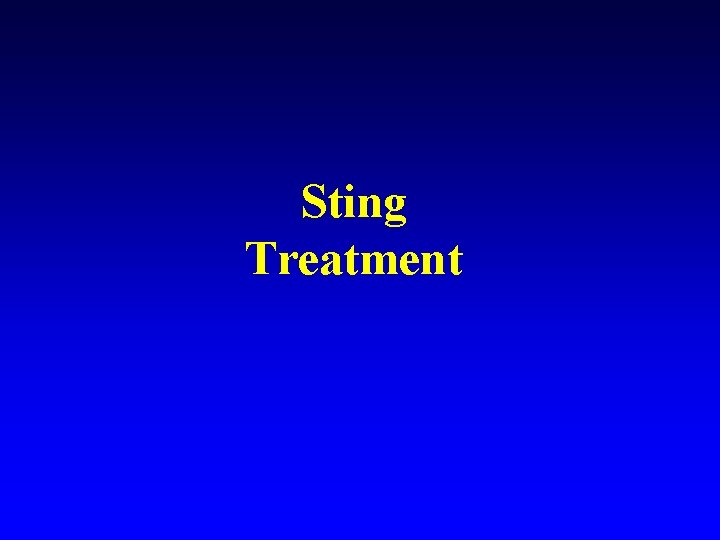 Sting Treatment 