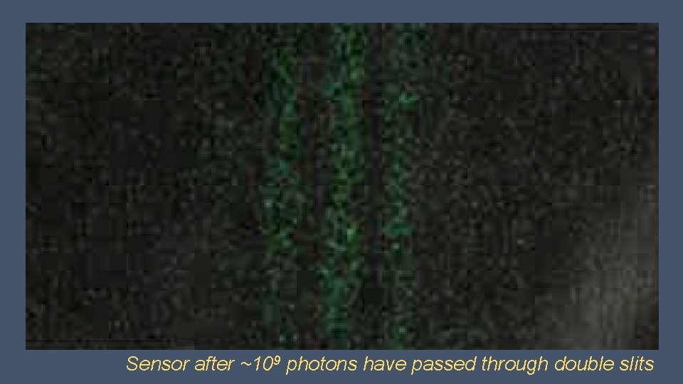 Sensor after ~109 photons have passed through double slits 