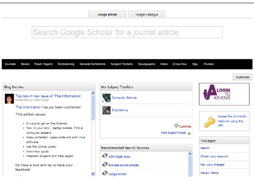 The old search interface: 