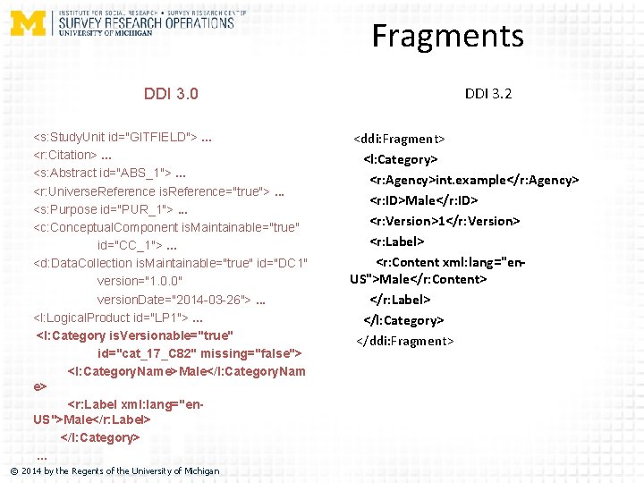 Fragments DDI 3. 0 <s: Study. Unit id="GITFIELD">. . . <r: Citation>. . .