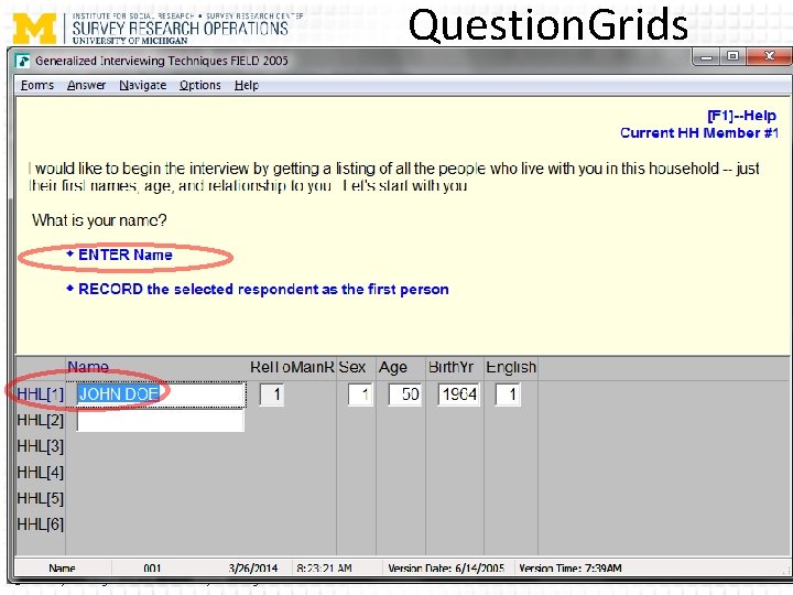 Question. Grids © 2014 by the Regents of the University of Michigan 