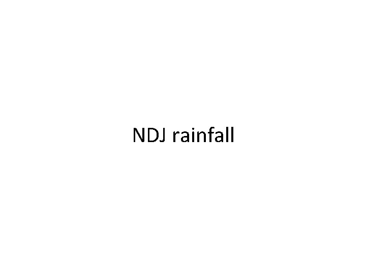 NDJ rainfall 