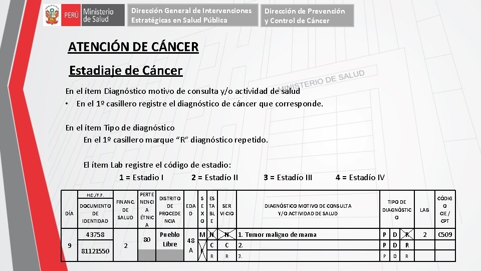 Dirección General de Intervenciones Estratégicas en Salud Pública Dirección de Prevención y Control de