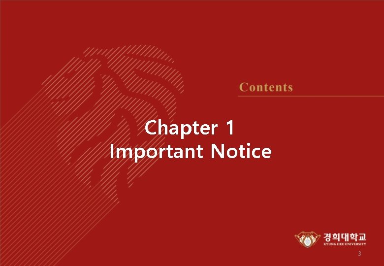 Chapter 1 Important Notice 3 
