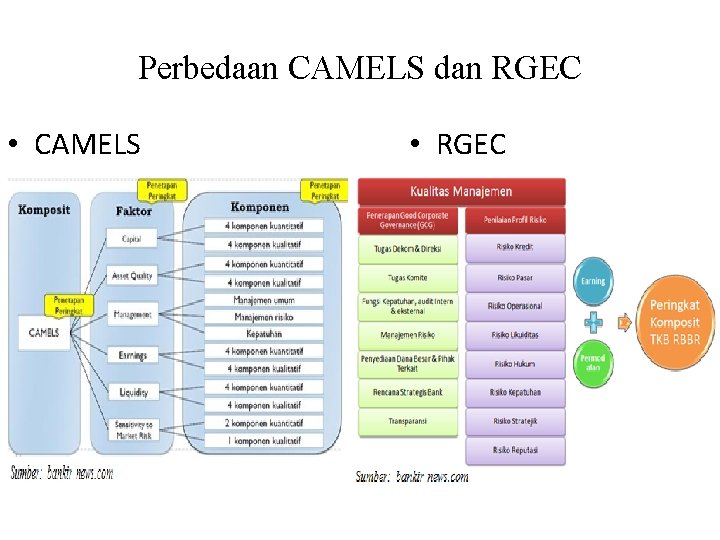 Perbedaan CAMELS dan RGEC • CAMELS • RGEC 