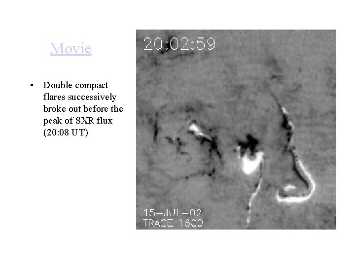 Movie • Double compact flares successively broke out before the peak of SXR flux