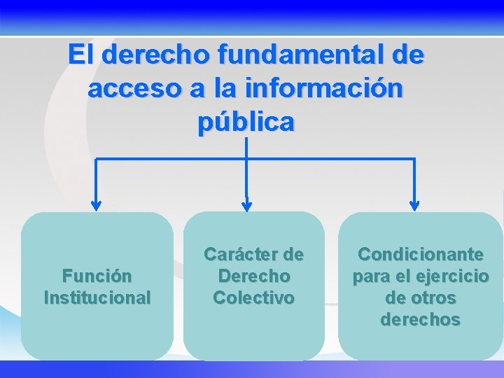 El derecho fundamental de acceso a la información pública Función Institucional Carácter de Derecho