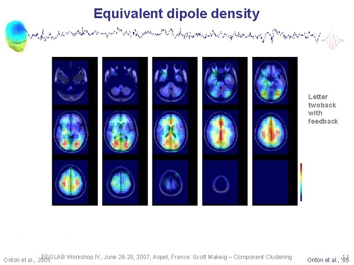 Equivalent dipole density Letter twoback with feedback EEGLAB Workshop IV, June 26 -29, 2007,