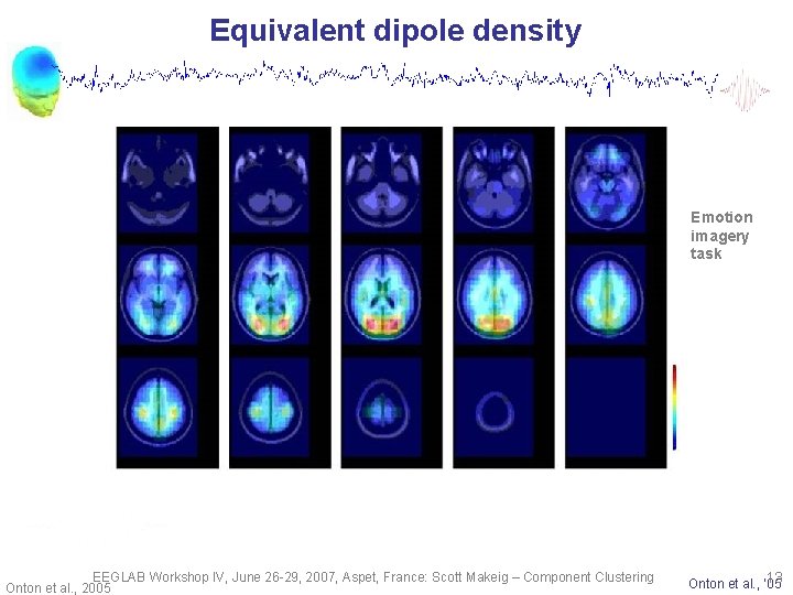Equivalent dipole density Emotion imagery task EEGLAB Workshop IV, June 26 -29, 2007, Aspet,