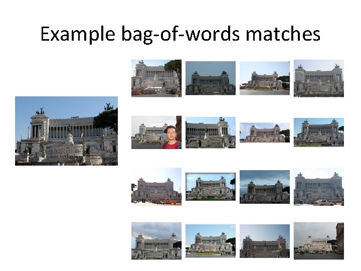 Example bag-of-words matches 