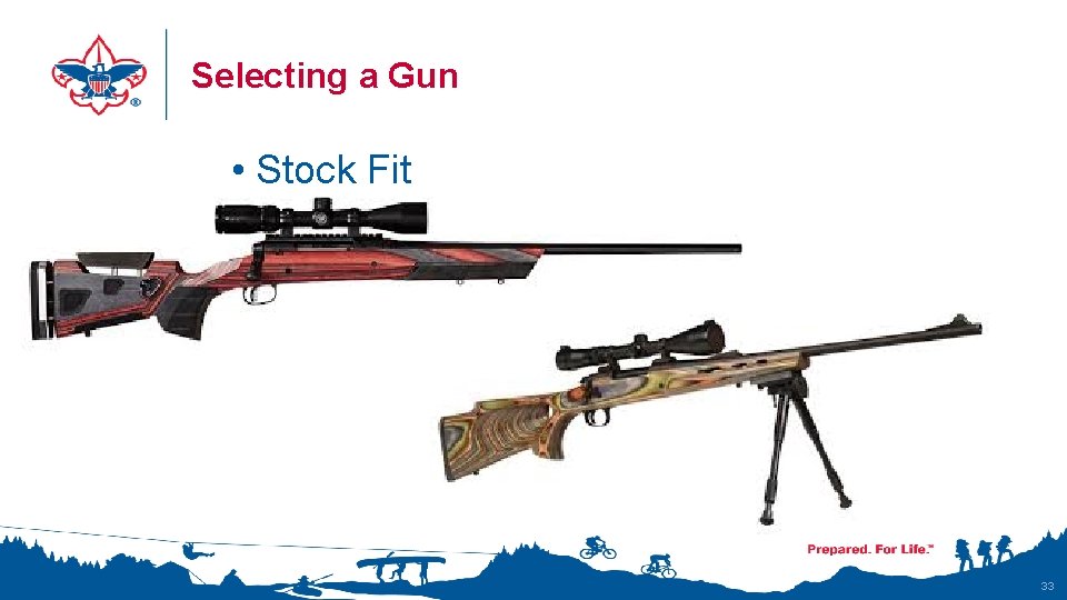 Selecting a Gun • Stock Fit 33 