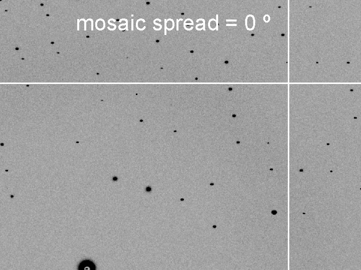 mosaic spread = 0 º 