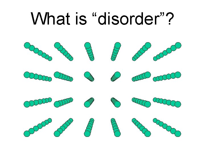 What is “disorder”? 