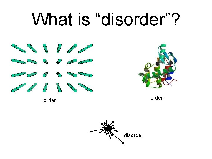 What is “disorder”? order disorder 