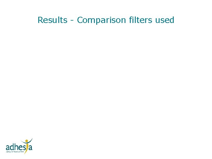 Results - Comparison filters used 