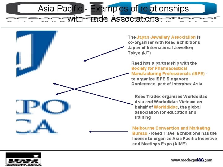 Asia Pacific - Examples of relationships with Trade Associations The Japan Jewellery Association is