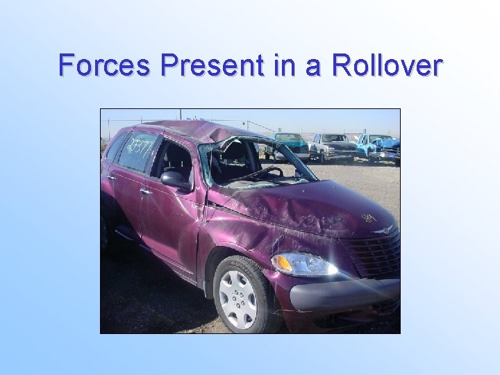 Forces Present in a Rollover 